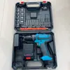 Herramientas Mayoristas Transfronterizas Taladro Eléctrico de Mano de Litio sin Escobillas Taladro de Impacto 21V Destornillador Eléctrico Recargable Multifunción