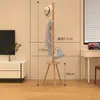 Cabide de Madeira Maciça de Chão para Quarto Cabide de Roupas para Quarto Cabide de Roupas Doméstico de Poste Único Moderno Simples Cabide de Bolsa