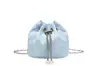 Bolsa de Mão Bordada com Borboleta Estilo Chinês Nova Moda Plissada Feminina Bolsa Saco com Cordão Bolsa Transversal de Corrente Primavera e Verão