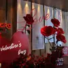Escena Decorativa de Ambiente de Año Nuevo y Día de San Valentín Tablero Kt Exhibición en Centro Comercial Confesión Romántica Propuesta Fondo de Pared Interior
