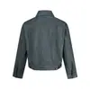 Ropa Vintage Yidao 2026 Otoño Nuevo Verde Lago Denim Crudo Denim Lavado Chaqueta de Mezclilla Estilo Americano Hombres Costura Abrigo Corto