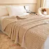 Manta multifuncional de tafetán de color sólido con jacquard de columna romana, manta para siesta, manta de oficina, comercio exterior transfronterizo al por mayor