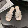 Impresionantes Sandalias Planas Nuevas 2026 Estilo Hada para Faldas Sandalias de Playa de Verano Chanclas Perezosas de Correa Única para Mujeres