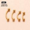 Titânio G23/F136 16G x 6/8/10/12MM Rosca Interna Unha de Sobrancelha Joias Humanas Europeias e Americanas Joias para Piercing