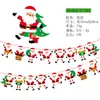 Bandera de papel de Navidad creativa bandera de color banderín de cadena flor banner de dibujos animados de Navidad decoración de tienda