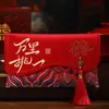 Sobre Rojo de Tela Brocada Bordada de Alta Gama Bolsa Roja de Diez Mil Yuan Palabras de Buena Suerte y Bendición Sobre Rojo Universal