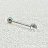 Piercing de Língua em Liga de Titânio F-136 com Língua de Zircônia Barra com Rosca Interna Dupla Ponta Ornamento de Língua Piercing de Orelha Conta de Zircônia 5A