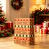 Sacola de Presente de Natal Couro Amarelo Floco de Neve Bolsa Tote Ano Novo Embalagem Pequena Sacola de Papel de Couro Lembrancinhas de Festa de Aniversário Atacado