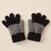 Guantes Calientes para Niños Invierno Dibujos Animados Lindos Guantes para Bebés de 1 a 3 Años Gateo Juego Guantes de Medio Dedo para Bebés