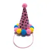 Traje de decoración de cumpleaños para mascotas globo para perro sombrero accesorios para fiesta diseño de bandera pancarta para gato sombrero de cumpleaños