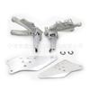 Adecuado para Kawasaki Zx-10R 2006-2010 Pedales de motocicleta modificados, Pedales delanteros, Soportes de placa triangular