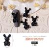 Prego de jóias de metal bonito coelho bonito cor dos desenhos animados prego terminou decorativo Net vermelho manicure adesivos
