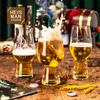 Vaso de cerveza de fábrica hecho a medida, cristal sin plomo, vaso de bar para vino, vaso para cerveza de barril, vaso para trigo LOGO