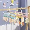 Tendedero para calcetines, Perchero para ropa de bebé con múltiples pinzas, Perchero para ropa interior de niños, Tendedero para ropa de bebé con pinzas para uso doméstico