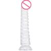 Escama de dragão de fábrica Cristal pênis artificial brinquedos sexuais adultos plug anal posterior masturbação dildo transparente para homens e mulheres