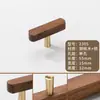 Manijas de Madera de Nogal, Gabinetes de Cajones de Madera Maciza, Puertas de Gabinete de Madera, Manijas de Armario de Madera Natural, Gabinetes de Madera, Minimalista Estilo Japonés