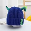 Chapéu de Outono e Inverno para Bebê Super Fofo Chapéu de Lã em Forma de Dinossauro Inverno Chapéu de Malha Quente para Meninos e Meninas