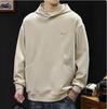 Moletom com Capuz Bordado Pesado e Múltiplos Bolsos para Homem, Caimento Solto, Oversized, Tendência Casual Versátil da Nova Primavera