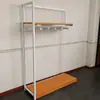 Estanterías de Exhibición para Tiendas de Ropa, Percheros de Piso de Doble Capa para Dormitorio, Estanterías de Exhibición para Centros Comerciales, Estantes Multicapa de Moda para Ropa de Hombre y Mujer