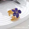 1 Juego de Anillos Retro Europeos y Americanos, Anillos Metálicos Esmaltados con Flores Estilo Resort Francés Transfronterizos para Mujeres, Frescos y Dulces