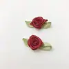 Acessórios de roupa flor rosa DIY acessórios infantis fita boneca de pelúcia pequena rosa
