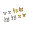 Amazon Venta Caliente Transfronteriza Pendientes de Lazo Pendientes de Acero Inoxidable Oro 18K Moda Versátil Ins Estilo Minimalista Accesorios para Orejas