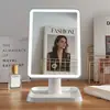 Nuevo Espejo de Tocador Cuadrado de Tres Colores para Escritorio con Luz LED Espejo de Tocador Portátil Luz de Relleno Espejo de Maquillaje HD