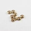 Cuentas de latón chapado en oro, cuentas de ajuste de silicona dorada, cuentas de posicionamiento, pulsera DIY, collar, cuentas pequeñas ajustables de oro.