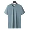 2026 Nova Moda de Verão Masculina Manga Curta Gola Redonda Camiseta de Seda Gelada Masculina Esportiva Casual Top para Corrida