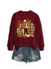 Amazon eBay Estação Independente Casual Confortável Vibes de Outono Femininas Folha de Bordo Chá de Leite Abóbora Estilo Outono/Inverno Moletom