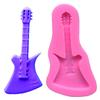 Molde de silicona para guitarra, violín, decoración de pasteles, molde para hornear, molde de chocolate y azúcar DIY