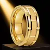 Anillos Masculinos que No se Desvanecen, Anillos de Acero de Titanio Estilo Ins Nicho para Hombres, Joyería de Acero Inoxidable Europea y Americana de Gama Alta al por Mayor