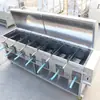 Fogão Defumador para Assar Perna de Cordeiro, Forno de Churrasqueira a Carvão/Gás Comercial Totalmente Automático para Cordeiro Inteiro, Costelas de Cordeiro, Frango, Coelho, Peixe e Porco