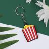 Llavero plano con bonito dibujo animado creativo de PVC de goma suave, llavero para bolso, llavero colgante, regalos promocionales ahora