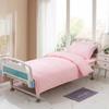 Juego de Tres Piezas de Ropa de Cama Hospitalaria para Residencias de Ancianos, Clínicas y Centros de Salud, Hecho de Satén de Poliéster-Algodón con Sábanas Engrosadas, Fundas de Edredón y Ropa de Cama
