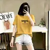 Camiseta de Verano Nueva de Manga Corta para Mujer, Ajuste Regular, Estilo Ins, Nicho Transfronterizo, Top Básico Casual de Moda Coreana