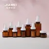En Stock Botella Estilo Coreano de 40ml 60ml Botella Rellenable Marrón Botella de Doble Capa para Belleza Médica Material de Empaque Cosmético Botella para Loción