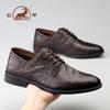 Zapatos de Hombre Auténticos de Cuero Genuino, Zapatos de Cuero Formal Casual de Negocios, Cómodos Zapatos de Papá, Zapatos de Novio para Banquete