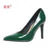 Moda Feminina Plus Size Comércio Exterior Sapatos de Salto Único Bico Fino desejam Amazon Fashion Saltos Altos Brilhantes Sapatos Femininos Transfronteiriços