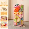 Cubo de Almacenamiento para Muñecas Mejorado con Cuerda Elástica, una Solución Transparente de Almacenamiento de Juguetes para Peluches y Muñecas