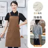 Delantal de lona ajustable logo impreso panadería pastelería ropa de trabajo Correa de hombro de mezclilla halter ropa de trabajo