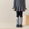 Zapatos y calcetines para niñas, con diseños de dibujos animados en 3D, detalles de lazo TK y un look dulce y moderno estilo coreano, perfectos para niños