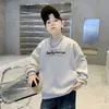Moletom Masculino 2026 Novo Tendência Cool Manga Longa Gola Redonda Estampa de Robô, Outono Casual Elegante Moda