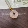 Colgante de Jade Afgano Verde y Blanco Trenzado, Colgante de Jade Aventurina, Colgante de Anillo Mobius Rosa Raíz de Loto