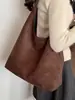 Yaozi 2026 bolso tote casual versátil de moda temprana, bolso de hombro grande de capacidad para el trabajo, retro simple