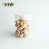 Botella de plástico transparente de 250 ml frasco para envolver regalos frasco sellado grado alimenticio para mascotas frasco de plástico para frutos secos caja de plástico redonda
