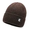 Chapéu de Tricô à Prova de Frio R-Label Coreano, Chapéu Pulôver de Lã Espesso Aconchegante de Veludo para Inverno, Chapéu de Algodão para Ciclismo ao Ar Livre, Chapéu para Frio