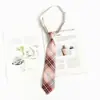 Corbata Rosa para Hombres y Mujeres con Estilo de Cremallera, Decoración de Camisa Casual Juvenil para Mujeres, Estilo K, Corbata Estilo JK Japonés
