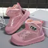 Botas de Nieve para Niñas 2025 Nuevo Invierno Engrosadas Forradas de Felpa Zapatos Grandes de Algodón Cálidos para Niñas Bebé Protectoras Impermeables Botas de Algodón
