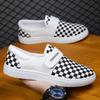 2026 Estilo Comercio Exterior Talla Extra Grande Multicolores Versátiles Zapatos de Hombre Estilo Coreano Modernos Tenis de Caña Baja con Velcro Zapatos Ligeros para Hombre